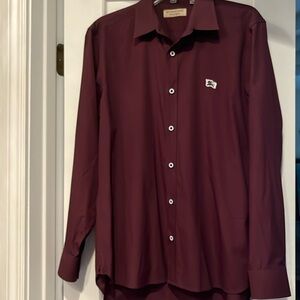 Burberry Mens L Burgundy button down shirt excellent condition